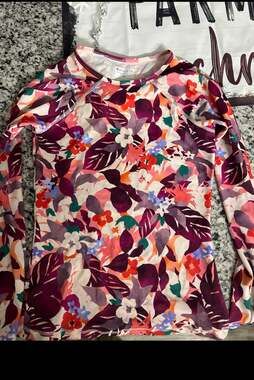 Athleta Tankini Top Womens XS Pink Floral Daybreak Triangle A-C Full Coverage